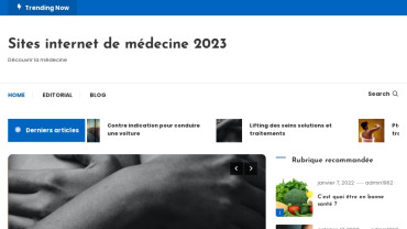 Page d'accueil du site : Blog Medecine