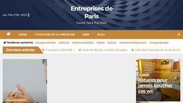 Page d'accueil du site : Paris2.net
