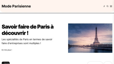 Page d'accueil du site : Lady Parisienne 