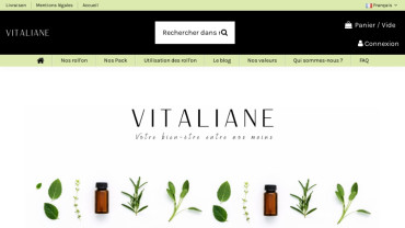 Page d'accueil du site : Vitaliane