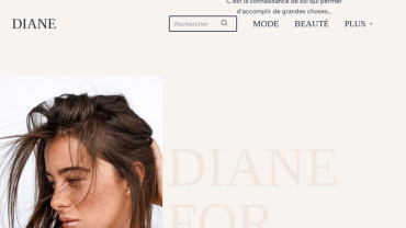 Page d'accueil du site : Diane For Ever