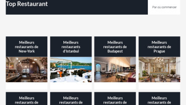 Page d'accueil du site : Top Restaurant