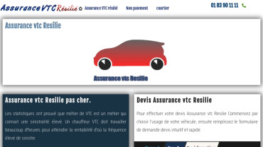 Page d'accueil du site : Assurance VTC résilié