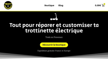 Page d'accueil du site : Trott en Provence