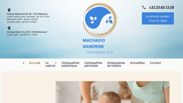 Page d'accueil du site : Machado Sandrine