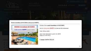 Page d'accueil du site : Saona Villas