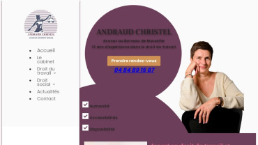 Page d'accueil du site : Maître Christel Andraud