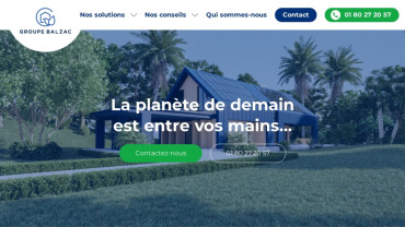 Page d'accueil du site : Groupe Balzac