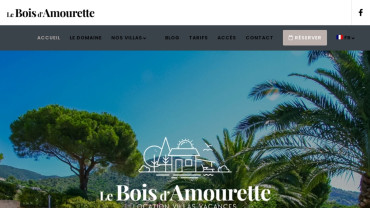 Page d'accueil du site : Le Bois d’Amourette