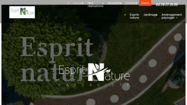 Page d'accueil du site : Esprit Nature