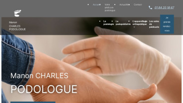 Page d'accueil du site : Manon Charles