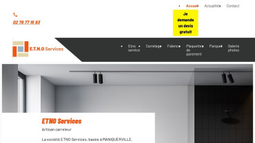 Page d'accueil du site : ETNO Services