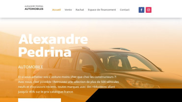 Page d'accueil du site : Pedrina Automobile