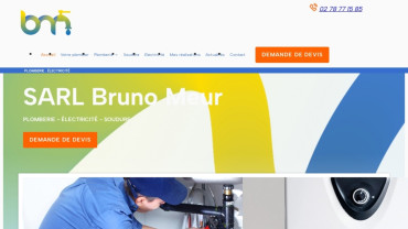 Page d'accueil du site : SARL Bruno Meur