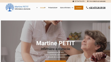 Page d'accueil du site : Martine Petit