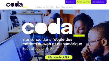 Page d'accueil du site : Coda