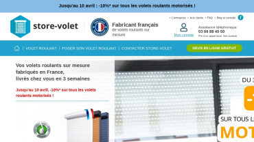 Page d'accueil du site : Store-volet.com