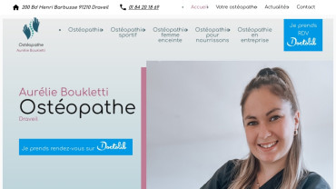Page d'accueil du site : Aurélie Boukletti