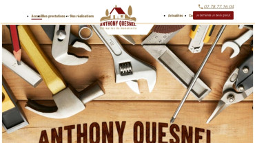 Page d'accueil du site : Anthony Quesnel