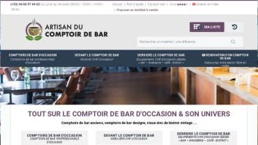 Page d'accueil du site : Artisan-du-comptoir-de-bar.com