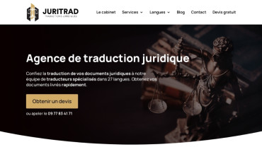 Page d'accueil du site : Juritrad