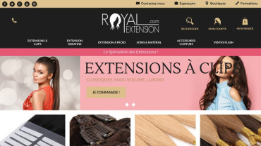 Page d'accueil du site : Royal Extension