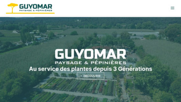 Page d'accueil du site : Guyomar Paysage et Pépinières