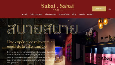 Page d'accueil du site : Sabaï Sabaï Paris