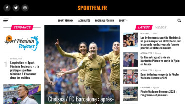 Page d'accueil du site : SportFem.fr