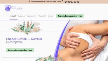 Page d'accueil du site : Chanel Guyon-Xavier