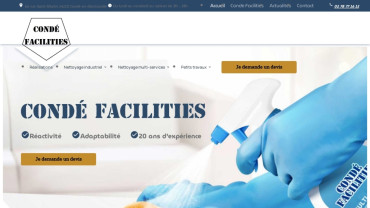 Page d'accueil du site : Condé Facilities