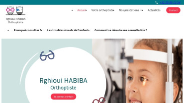 Page d'accueil du site : Rghioui Habiba
