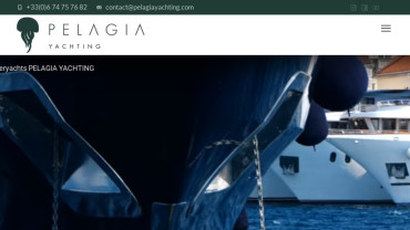 Page d'accueil du site : Pelagia Yachting