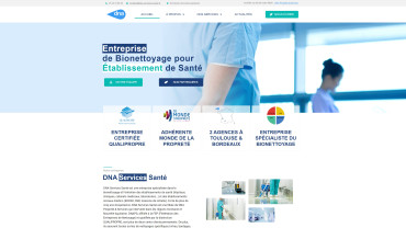 Page d'accueil du site : DNA Services Santé
