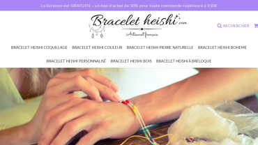 Page d'accueil du site : Bracelet Heishi