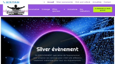 Page d'accueil du site : Silver Événement