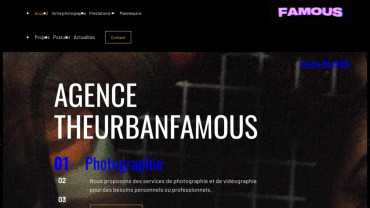 Page d'accueil du site : The Urban Famous