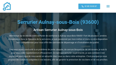 Page d'accueil du site : Serrurier Aulnay-sous-Bois