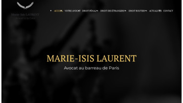 Page d'accueil du site : Marie-Isis Laurent