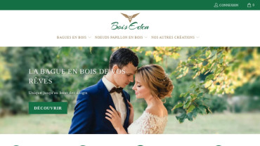 Page d'accueil du site : Bois Eden