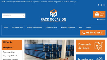 Page d'accueil du site : Rack occasion discount