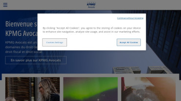 Page d'accueil du site : KPMG Avocats