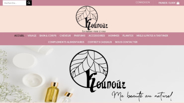 Page d'accueil du site : Kounouz Store