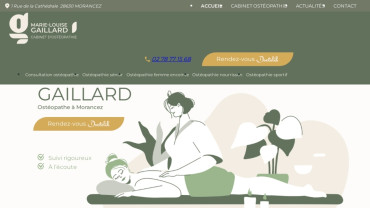Page d'accueil du site : Ostéopathe GAILLARD