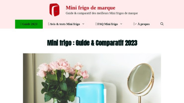 Page d'accueil du site : Mini frigo de marque