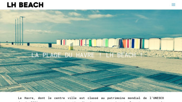 Page d'accueil du site : LH beach
