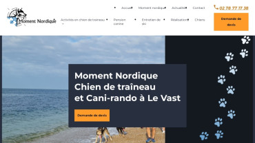 Page d'accueil du site : Moment Nordique