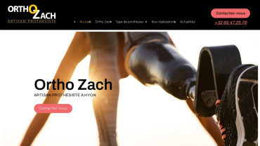 Page d'accueil du site : Ortho Zach
