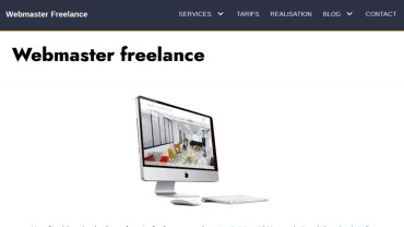 Page d'accueil du site : Webmaster freelance