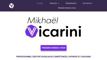 Page d'accueil du site : Mikhaël Vicarini